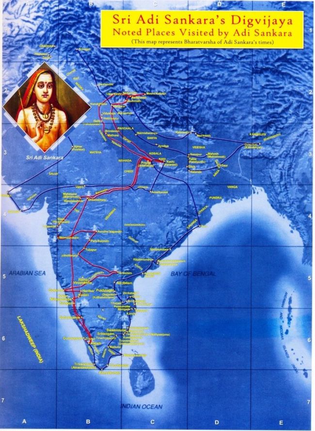 Adi Shankara's Digvijaya Route