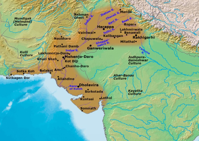 Sindhu-Saraswati (Indus Vally) Civilisation Map