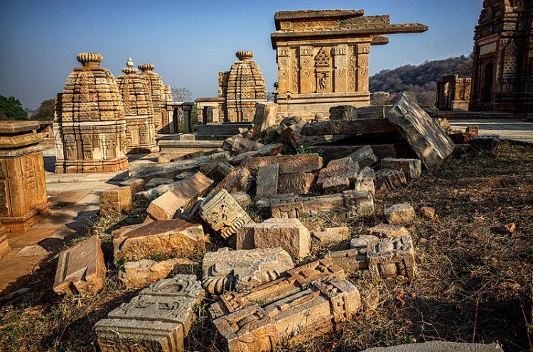 Bateshwar temple ruins in the Chambal Valley. MP.