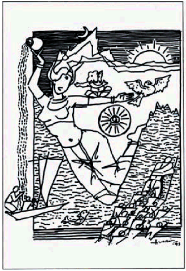 Bharat Mata by M.F Huisain