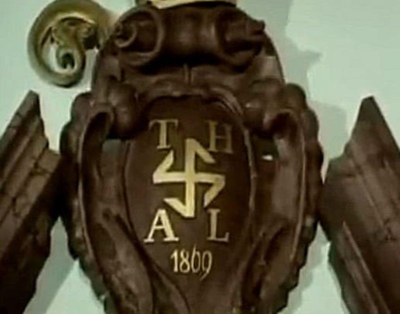 Hakenkreuz in the Benedictine Monastery, Lambach, Austria.