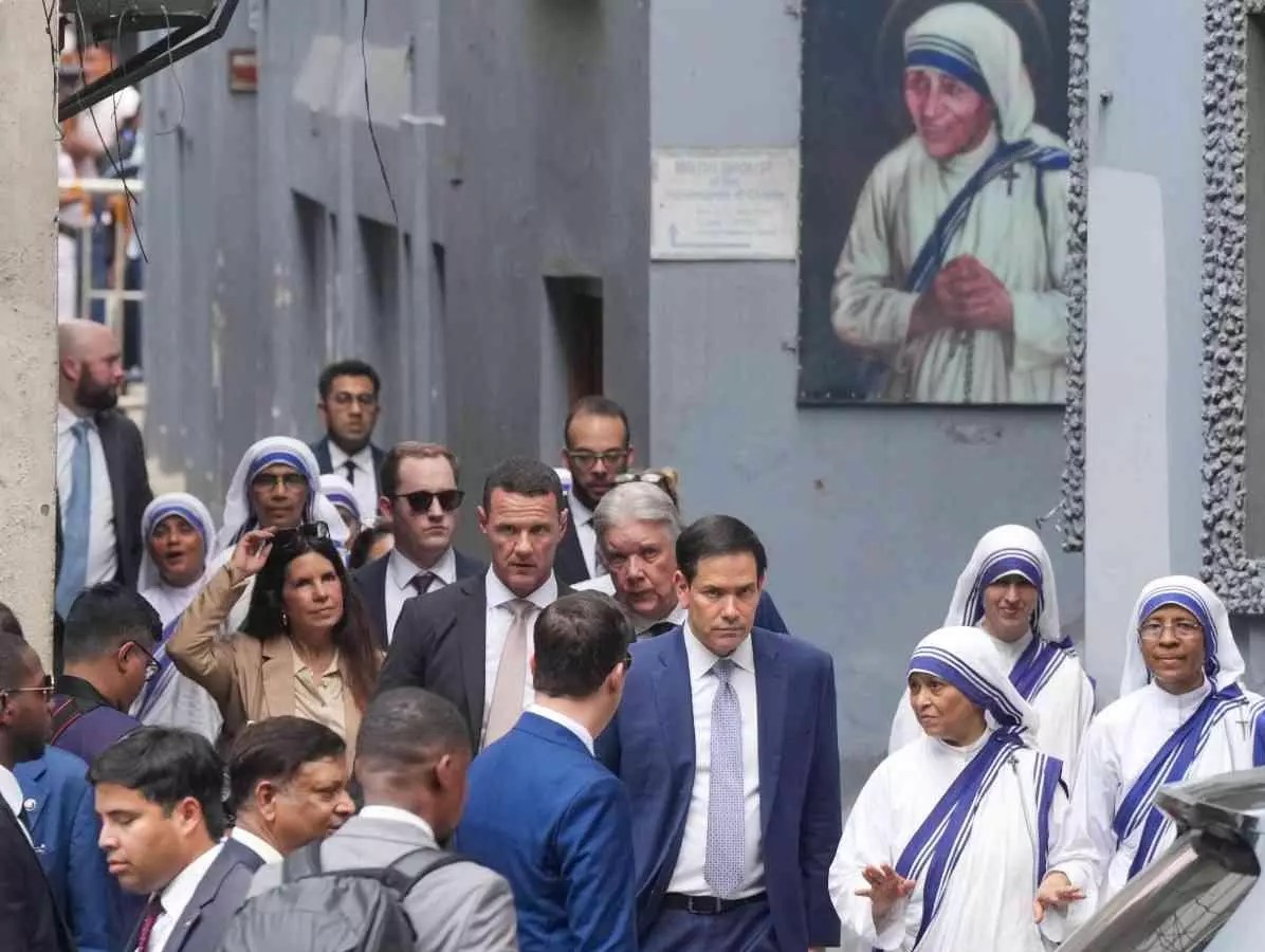 US Secretary of State, Marco Rubio, and US Ambassador to India, Sergio Gor, visit the Missionaries of Charity HQ in Kolkata. Marco Rubio & Sergio Gor