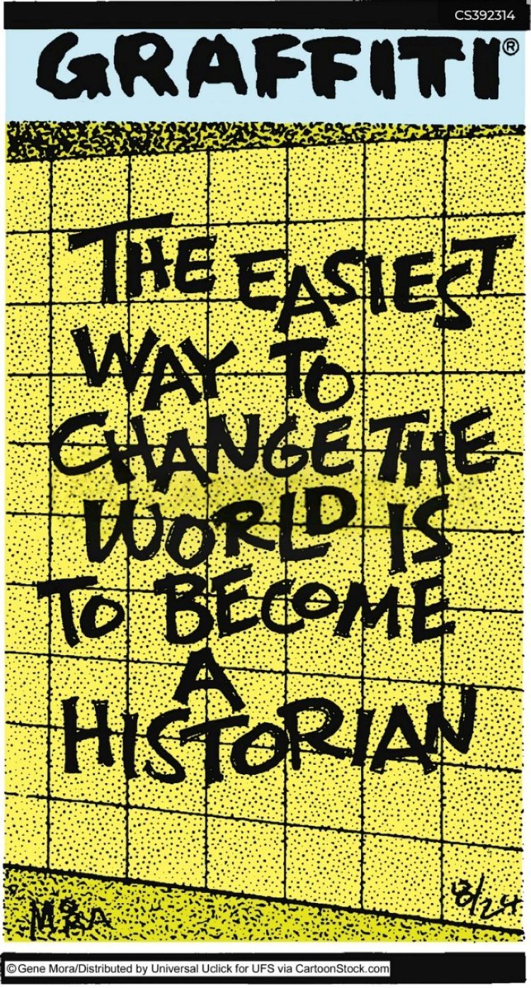 Historian Graffiti Cartoon