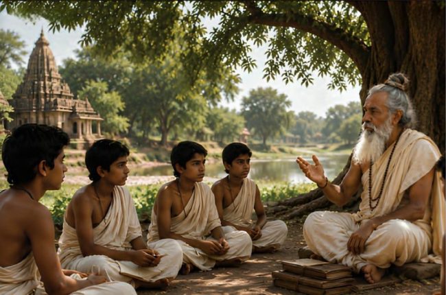 Guru with Shishyas