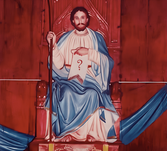 Judas Didymus Thomas the look-alike twin of Jesus (Acts of Thomas).. St. Thomas in San Thome Cathedral