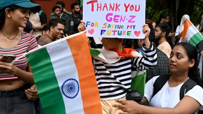 Gen-Z student protest at New Delhi 2026. Gen-Z stident protest at New Delhi 2026.